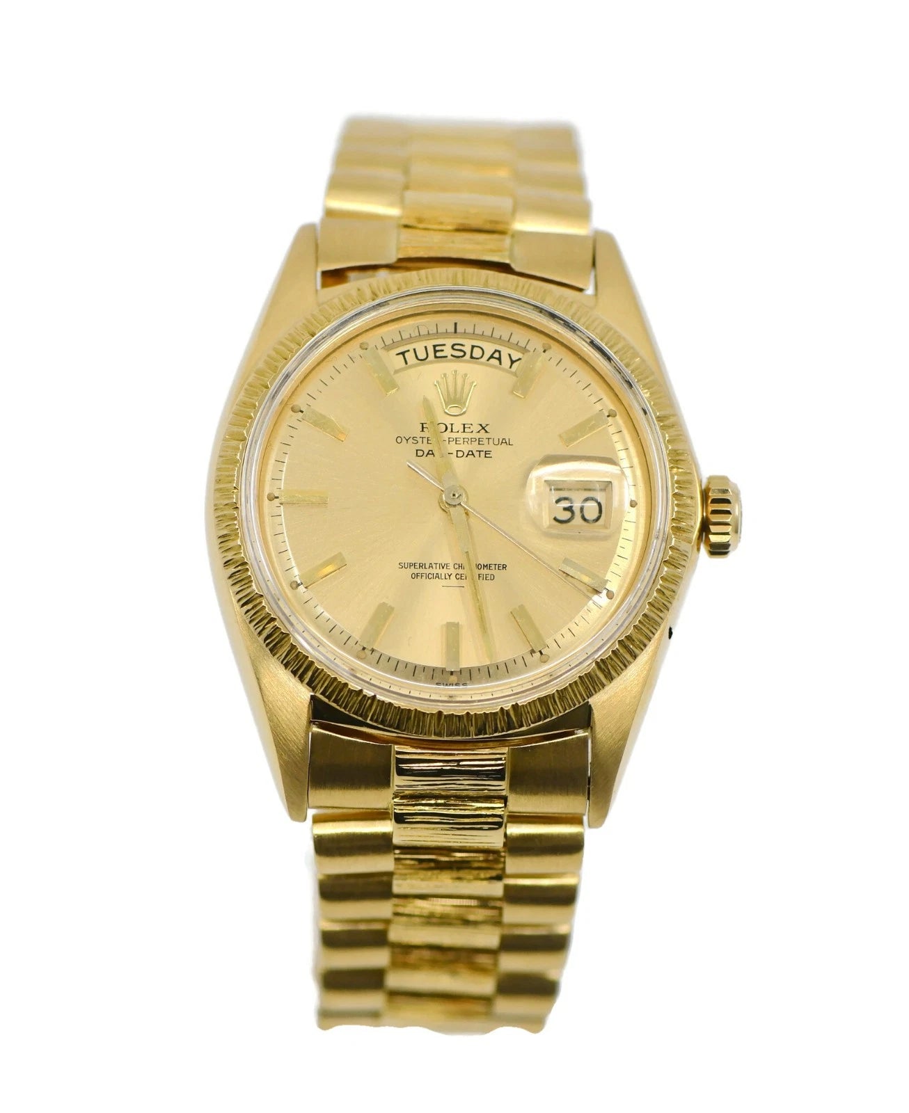 Rolex Day Date Bark 18K Yellow Gold Watch 1807