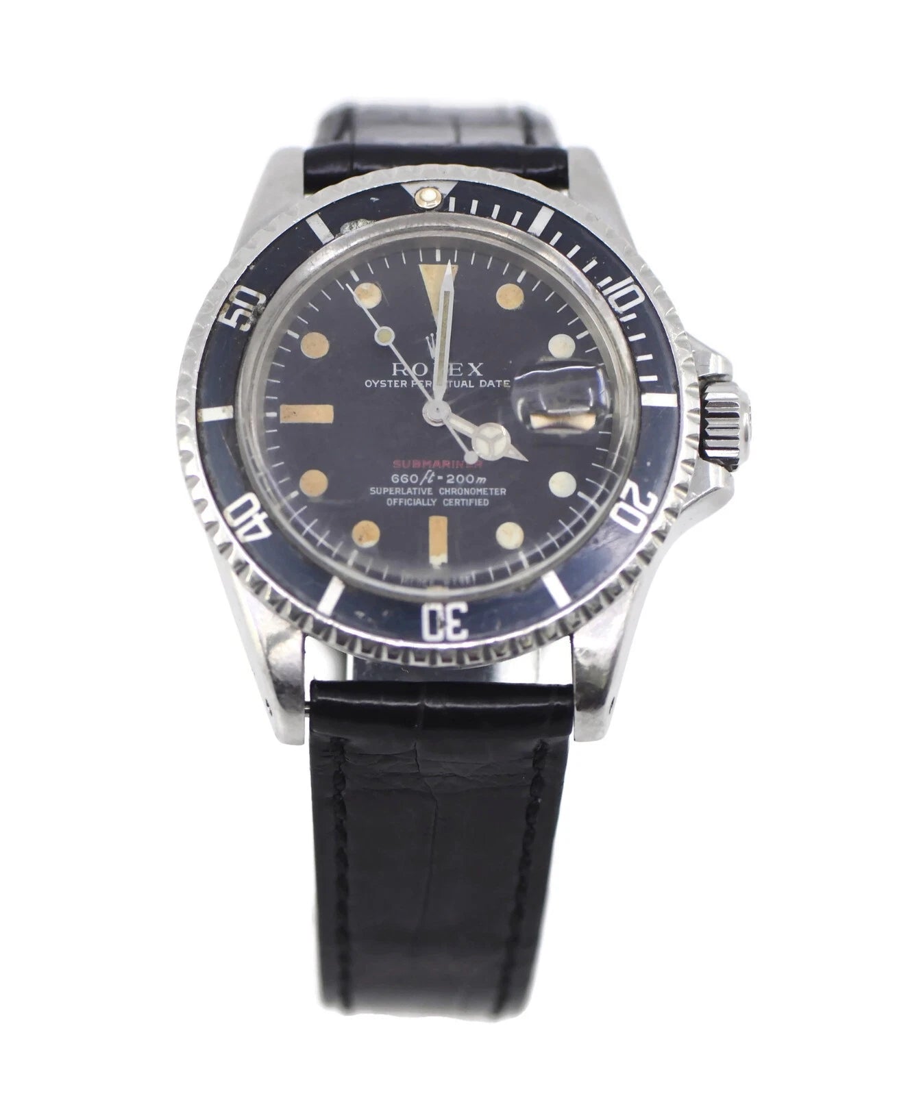 Rolex Submariner Red Stainless Steel Watch 1680
