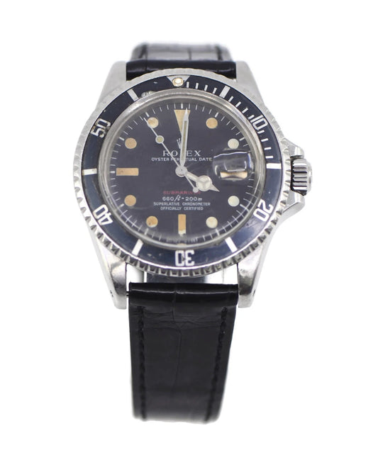 Rolex Submariner Red Stainless Steel Watch 1680