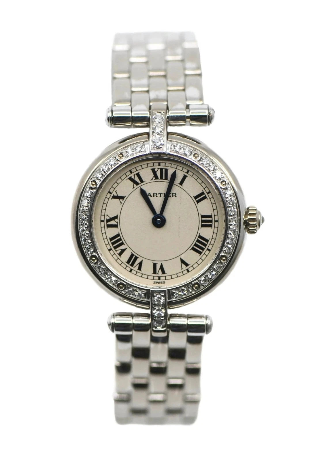 Cartier Panthere Vendome Diamond 18K White Gold Watch 3057916