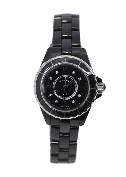 Chanel J12 Diamond Black Ceramic Watch H2569