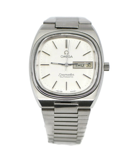 Omega Seamaster Day Date Stainless Steel Watch 166.0213