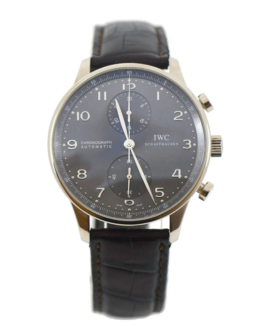 IWC Portuguese Chronograph 18K White Gold Watch IW371431
