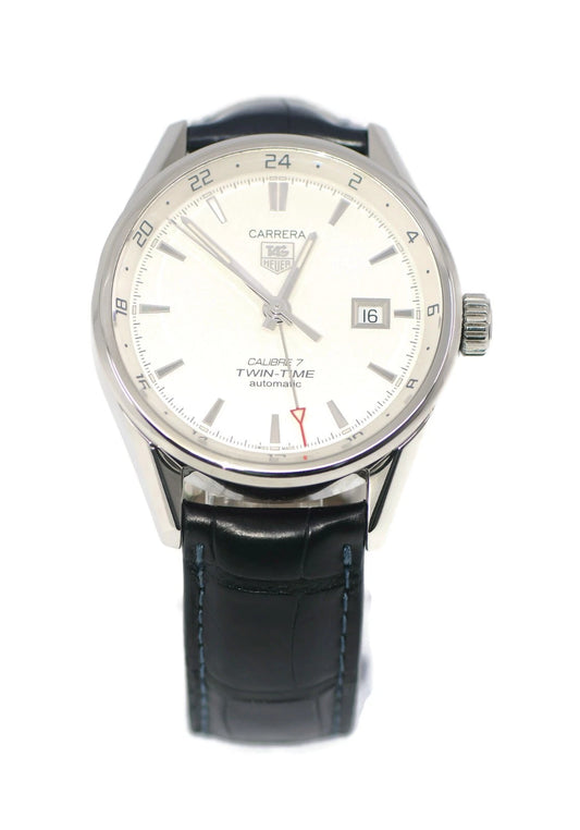 Tag Heuer Carrera Twin Time Stainless Steel Watch WAR2011