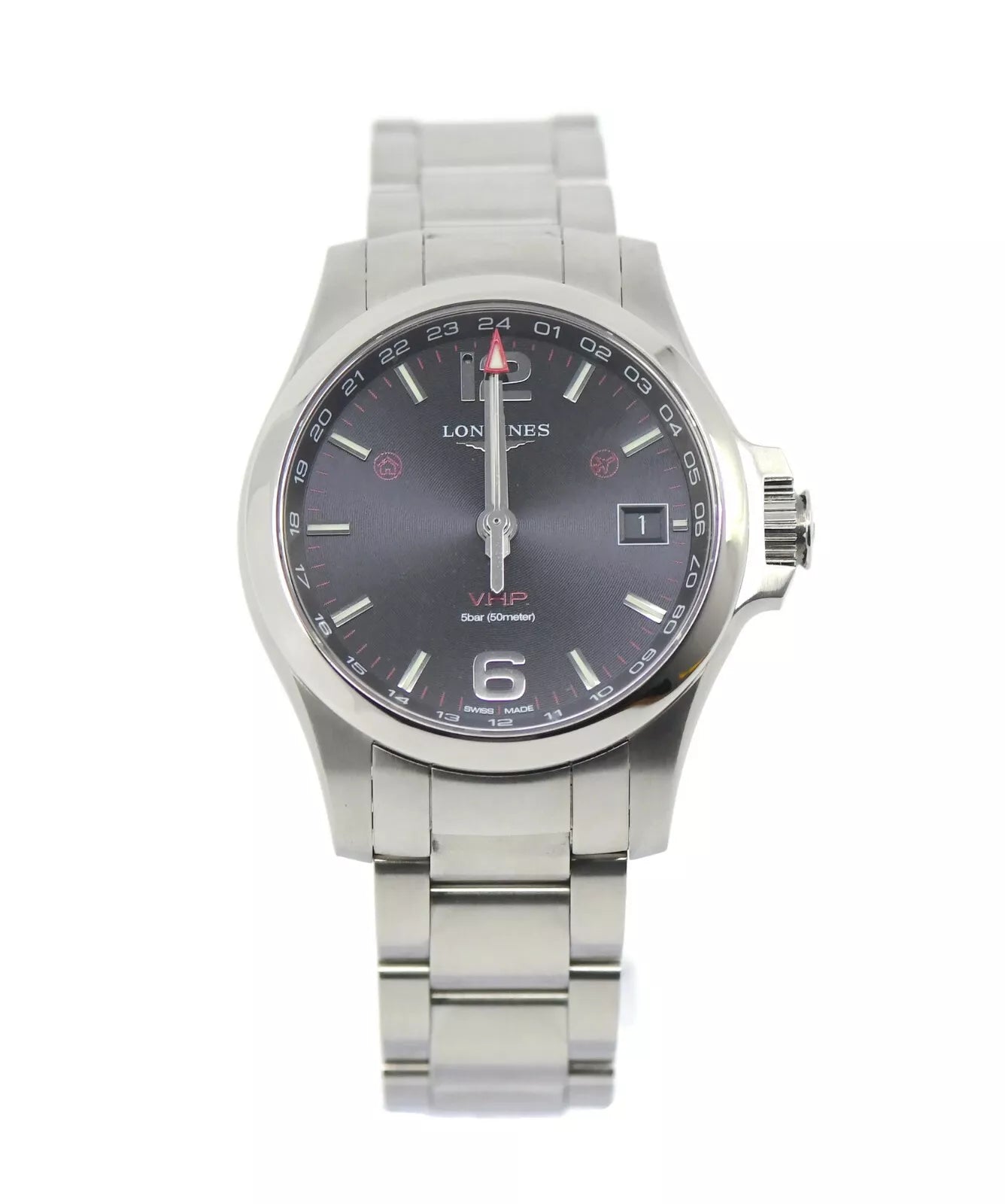 Longines Conquest VHP GMT Stainless Steel Watch L3.718.4.56.6