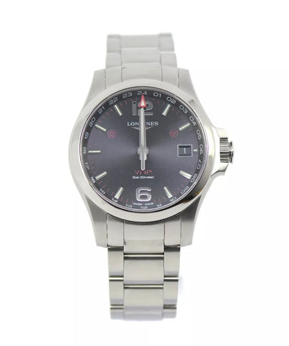 Longines Conquest VHP GMT Stainless Steel Watch L3.718.4.56.6