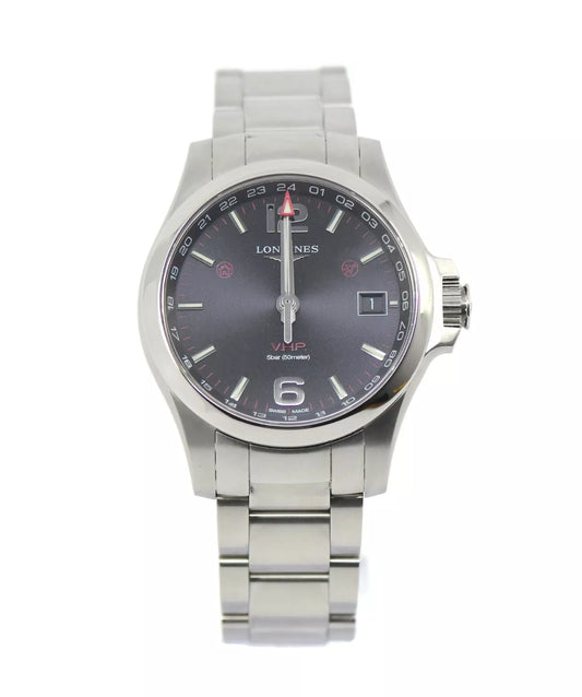 Longines Conquest VHP GMT Stainless Steel Watch L3.718.4.56.6