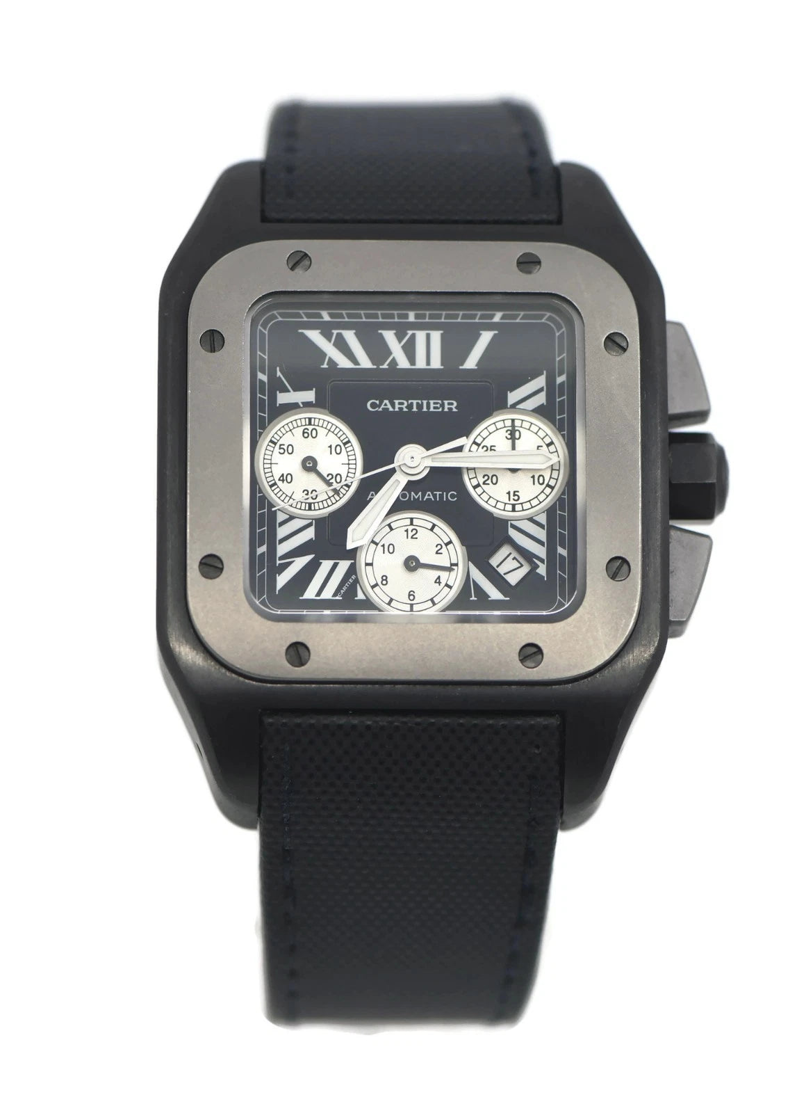 Cartier Santos XL Chronograpg ADLC Stainless Steel Watch W2020005