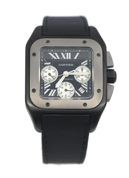 Cartier Santos XL Chronograpg ADLC Stainless Steel Watch W2020005
