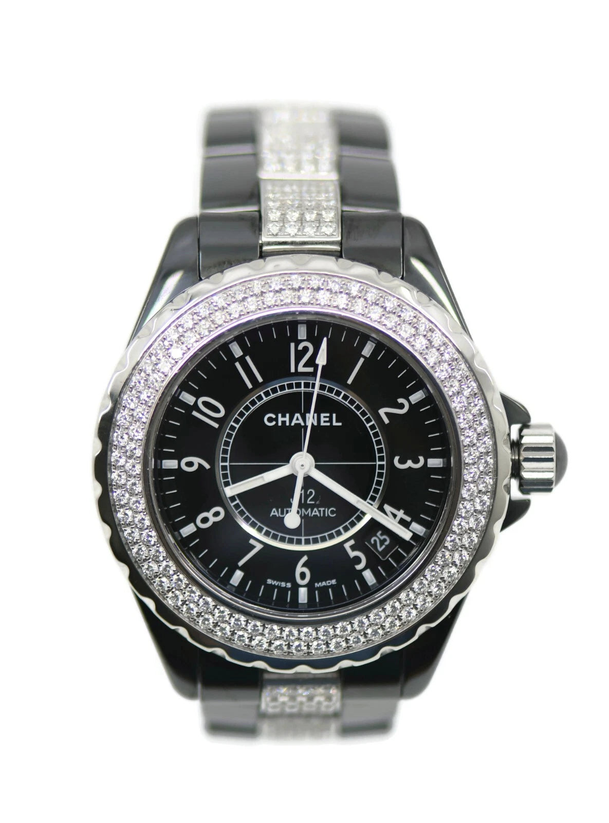 Chanel J12 Diamond Black Ceramic Watch H1339