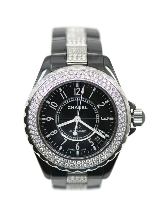 Chanel J12 Diamond Black Ceramic Watch H1339