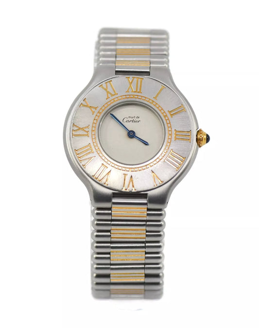 Cartier Must 21 Two Tone Stainless Steel Watch 123000
