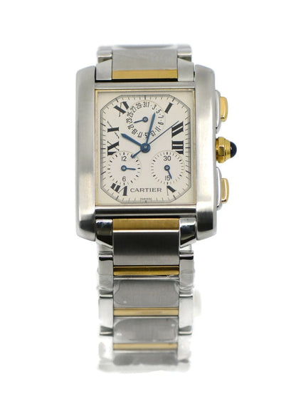 Cartier Tank Chronograph 18K/Stainless Steel Watch W51004Q4