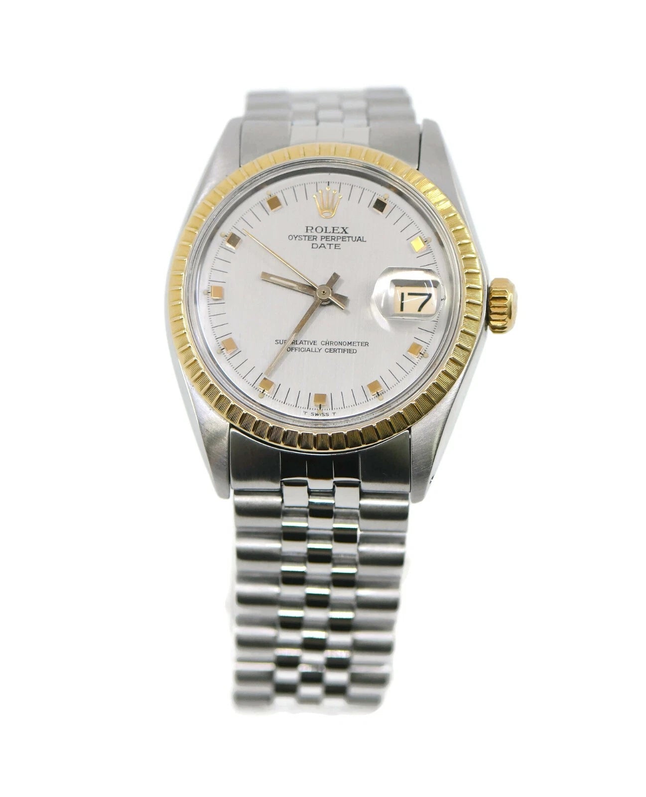 Rolex Oyster Perpetual Date Two Tone Stainless Steel Watch 1505