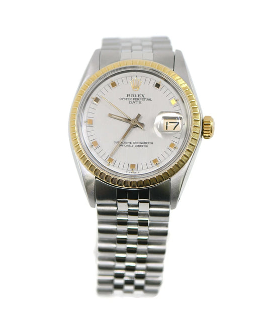 Rolex Oyster Perpetual Date Two Tone Stainless Steel Watch 1505