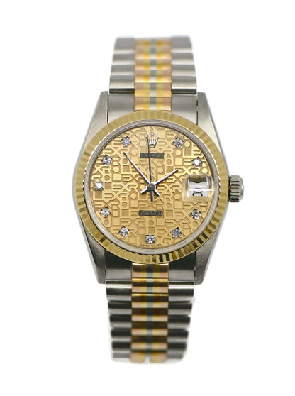 Rolex Datejust Diamond 18K White Gold Watch 68289