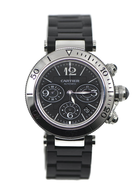 Cartier Pasha Seatimer Chronograph Stainless Steel Watch W31088U2