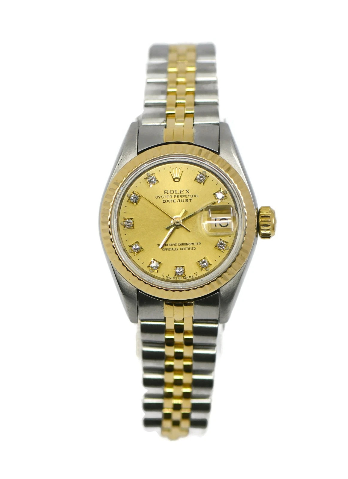 Rolex Datejust Diamond 18K/Stainless Steel Watch 69173