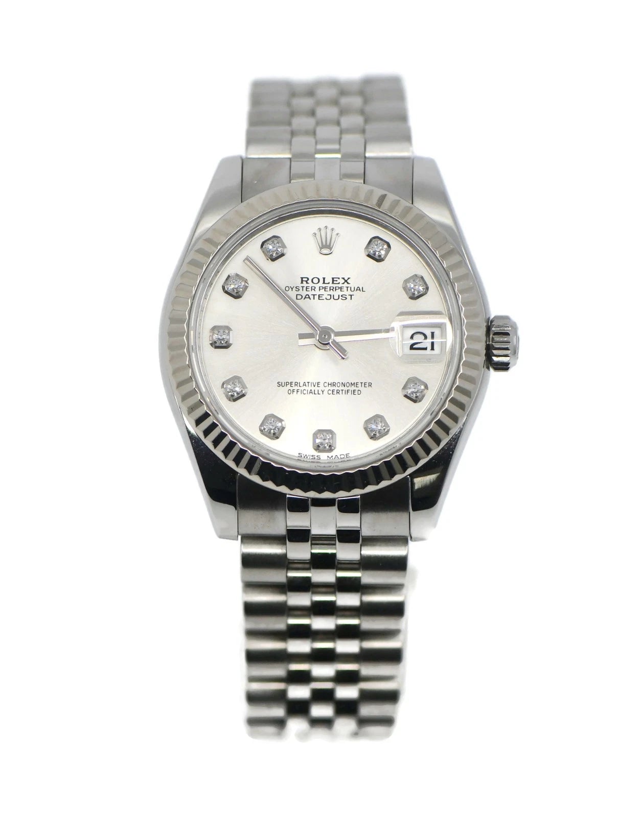 Rolex Datejust 31 Diamond Stainless Steel Watch 178274