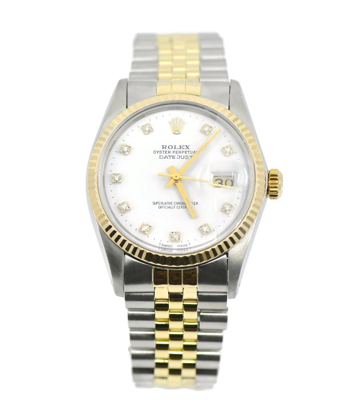 Rolex Datejust Diamond 18K/Stainless Steel Watch 16013