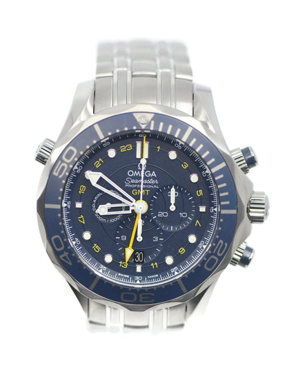 Omega Seamaster GMT Chronograph Stainless Steel Watch 212.30.44.52.03.001
