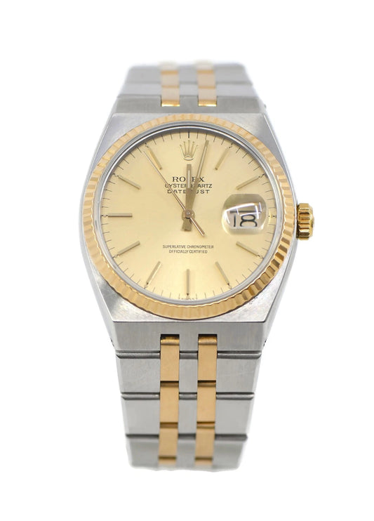 Rolex Datejust Oysterquartz 18K/Stainless Steel Watch 17013