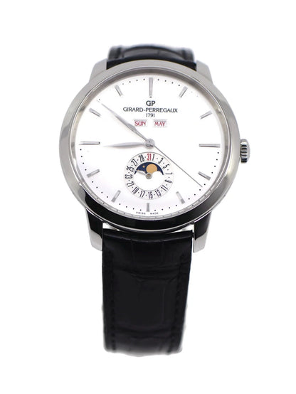 Girard Perregaux 1966 Annual Calendar Stainless Steel Watch 49535