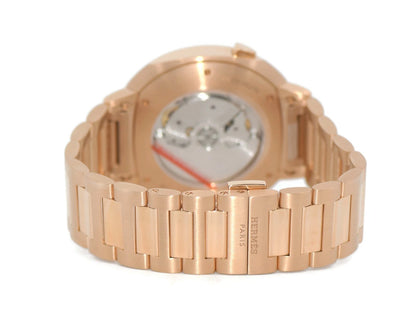 Hermes Cut Le Temps Suspendu 18K Rose Gold Watch SD2.870A