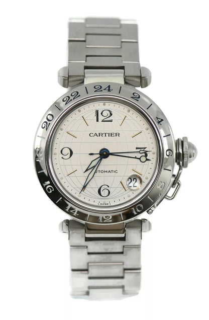Cartier Pasha GMT Stainless Steel Watch 2377