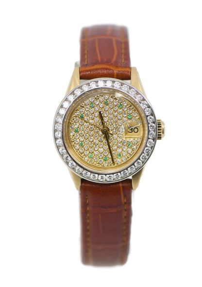 Rolex Datejust Diamond 18K Yellow Gold Watch 69178