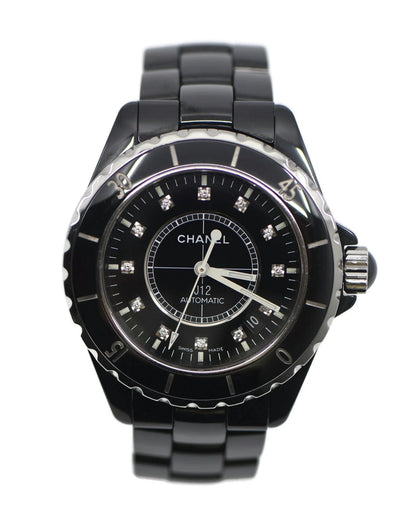 Chanel J12 Diamond Black Ceramic Watch H1626