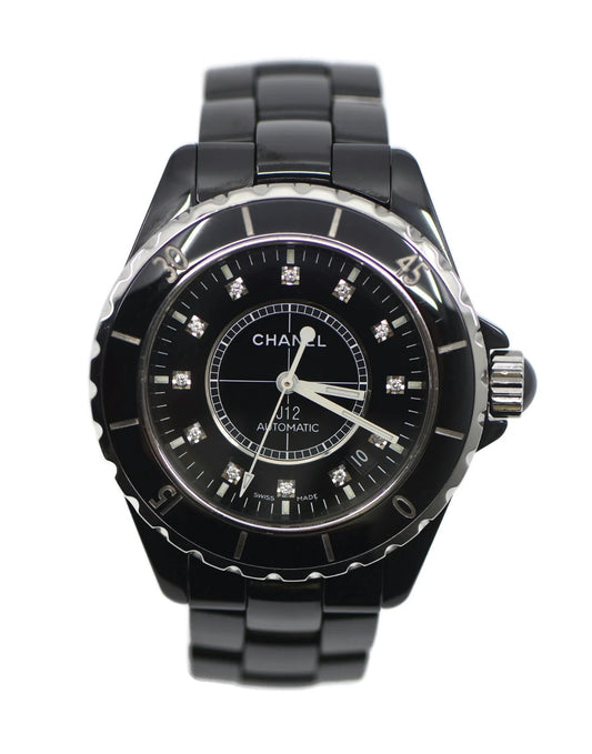 Chanel J12 Diamond Black Ceramic Watch H1626