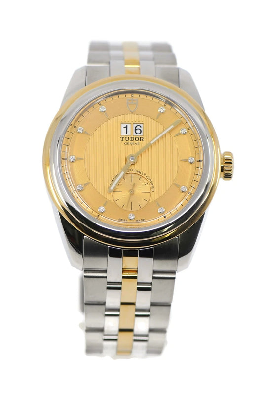 Tudor Glamour Date Diamond 18K/Stainless Steel Watch 57103
