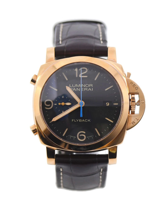 Panerai Luminor Flyback 18K Rose Gold Watch PAM00525