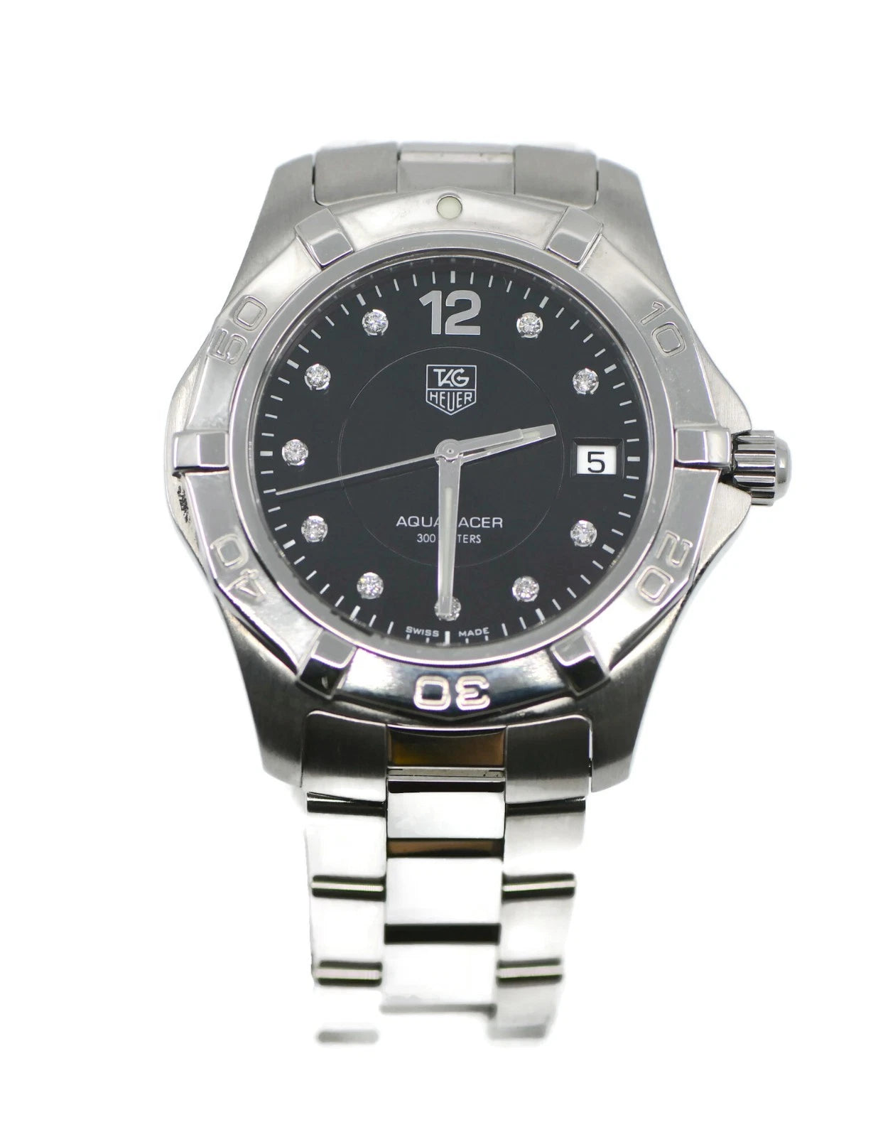 Tag Heuer Aquaracer Diamond Stainless Steel Watch WAF111C