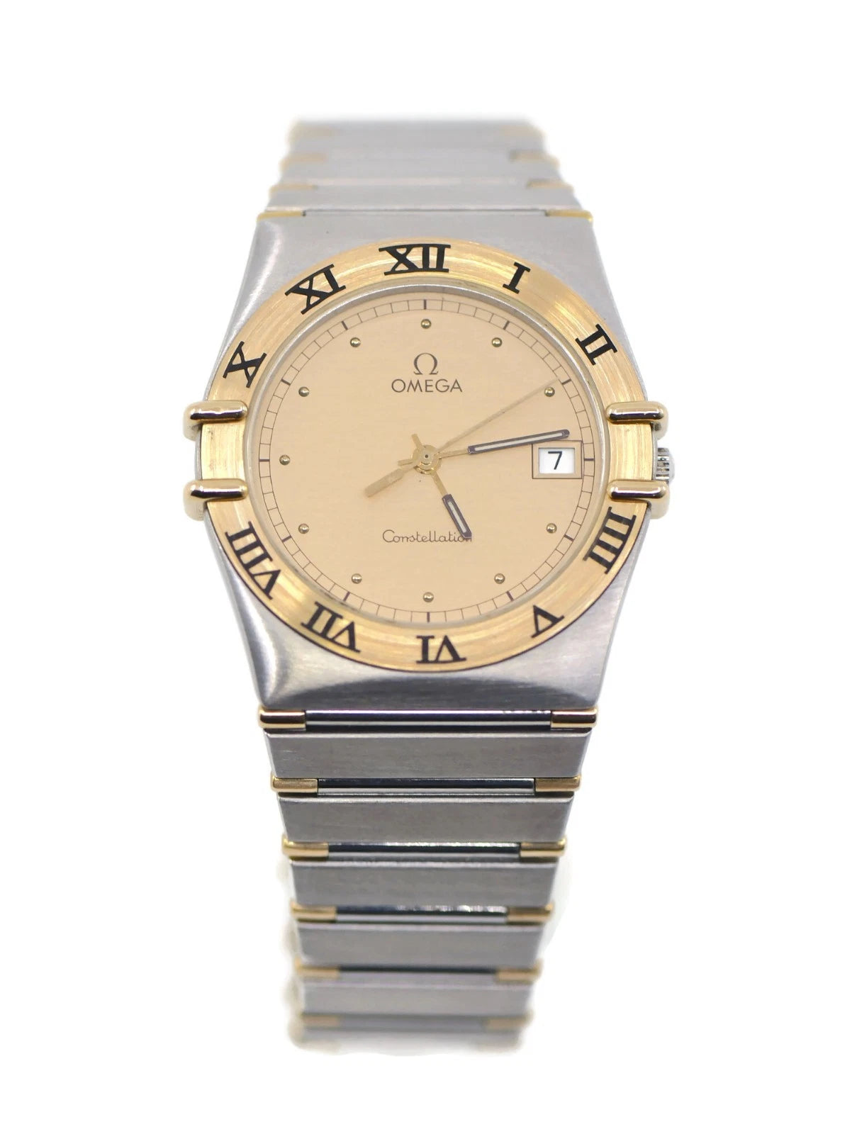 Omega Constellation Two Tone Stainless Steel Watch