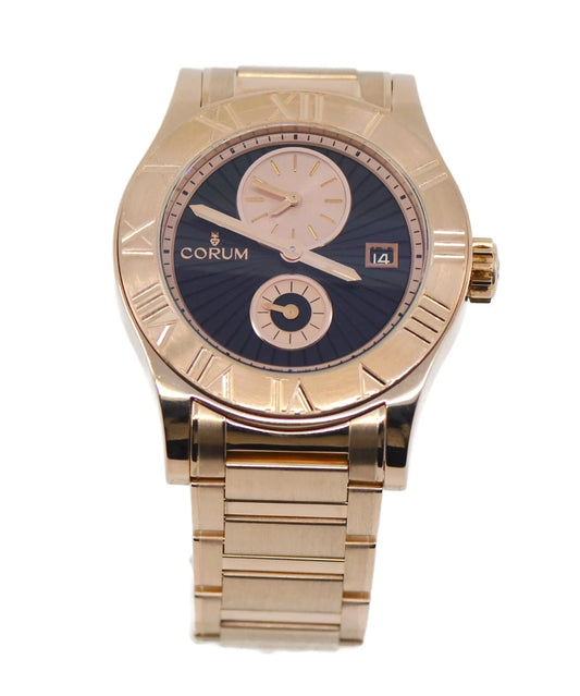 Corum Romulas Dual Time 18K Rose Gold Watch 02.0006
