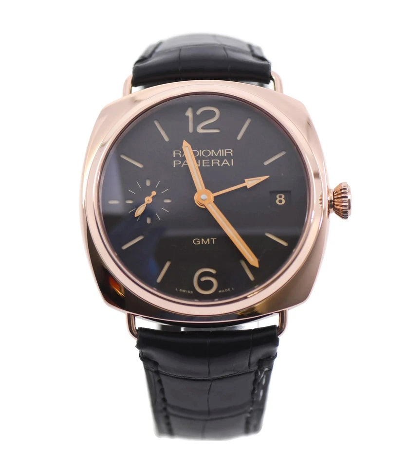 Panerai Radiomir 3 Day GMT 18K Rose Gold Watch PAM00421