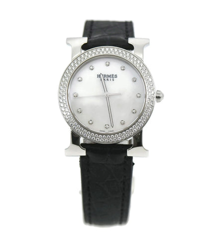 Hermes Heure Diamond Stainless Steel Watch HR1.530