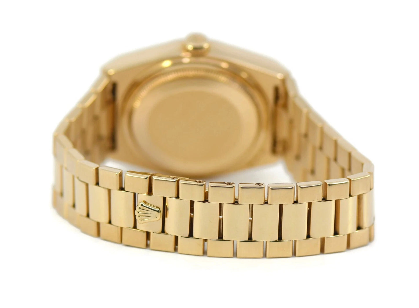Rolex Day Date Oysterquartz Wood 18K Yellow Gold Watch 19018