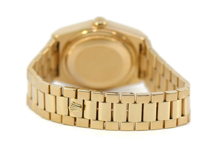 Rolex Day Date Oysterquartz Wood 18K Yellow Gold Watch 19018
