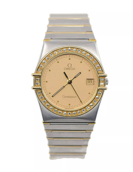 Omega Constellation Diamond Two Tone Stainless Steel Watch