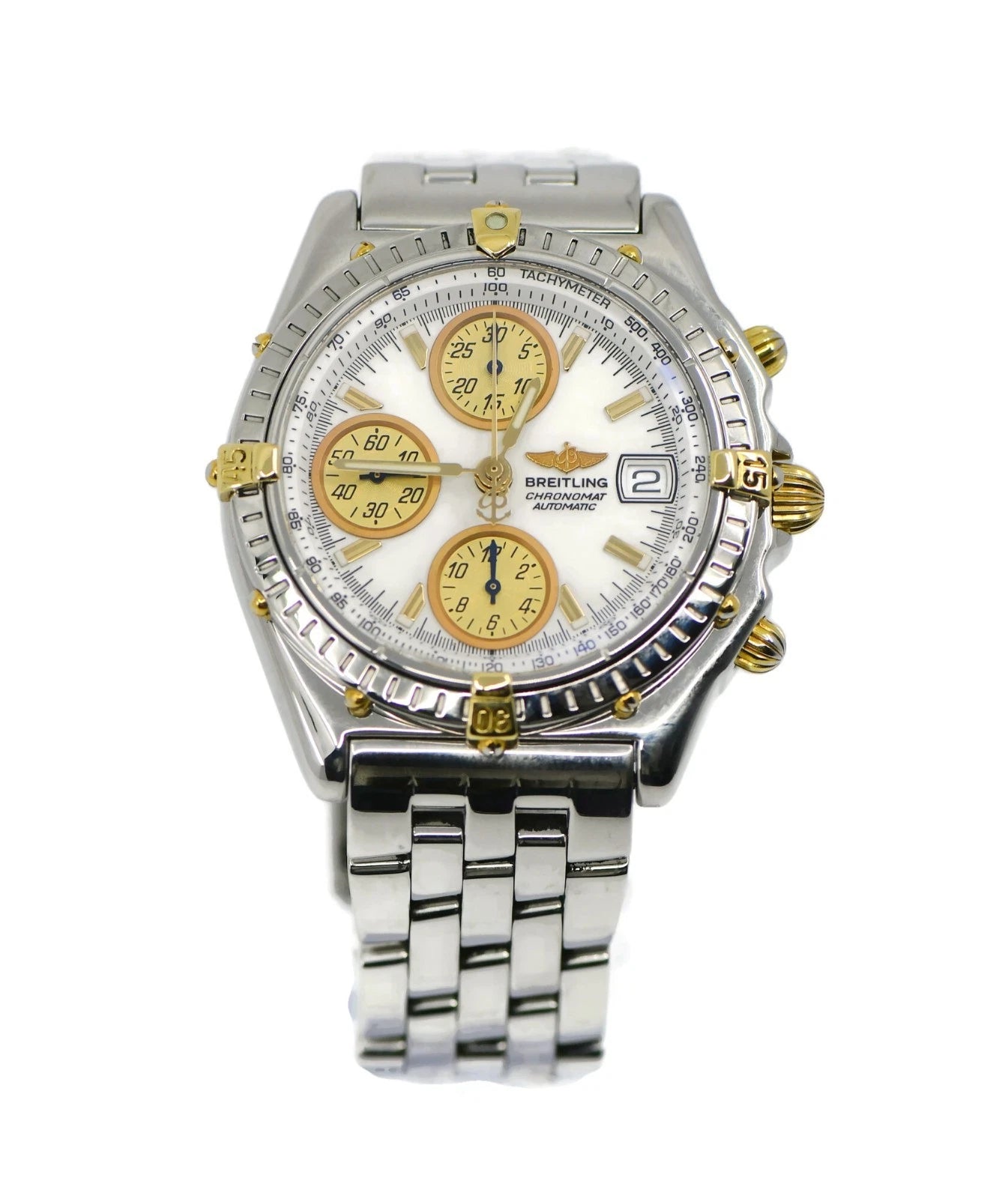 Breitling Chronomat Two Tone Stainless Steel Watch B13050.1
