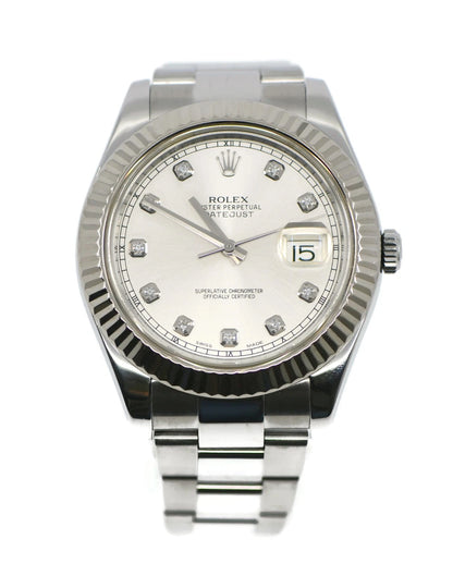 Rolex Datejust Diamond Stainless Steel Watch 116334