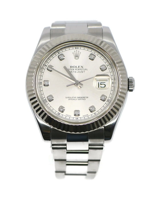 Rolex Datejust Diamond Stainless Steel Watch 116334