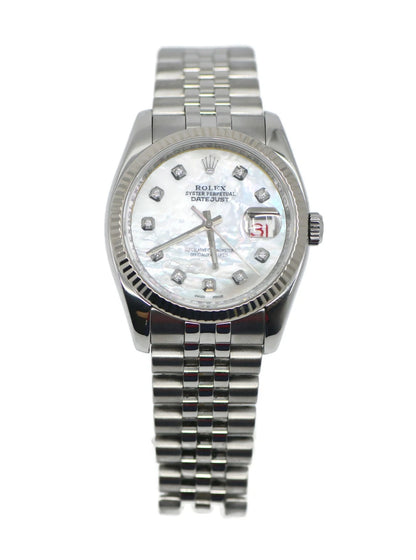 Rolex Datejust Diamond Stainless Steel Watch 116234