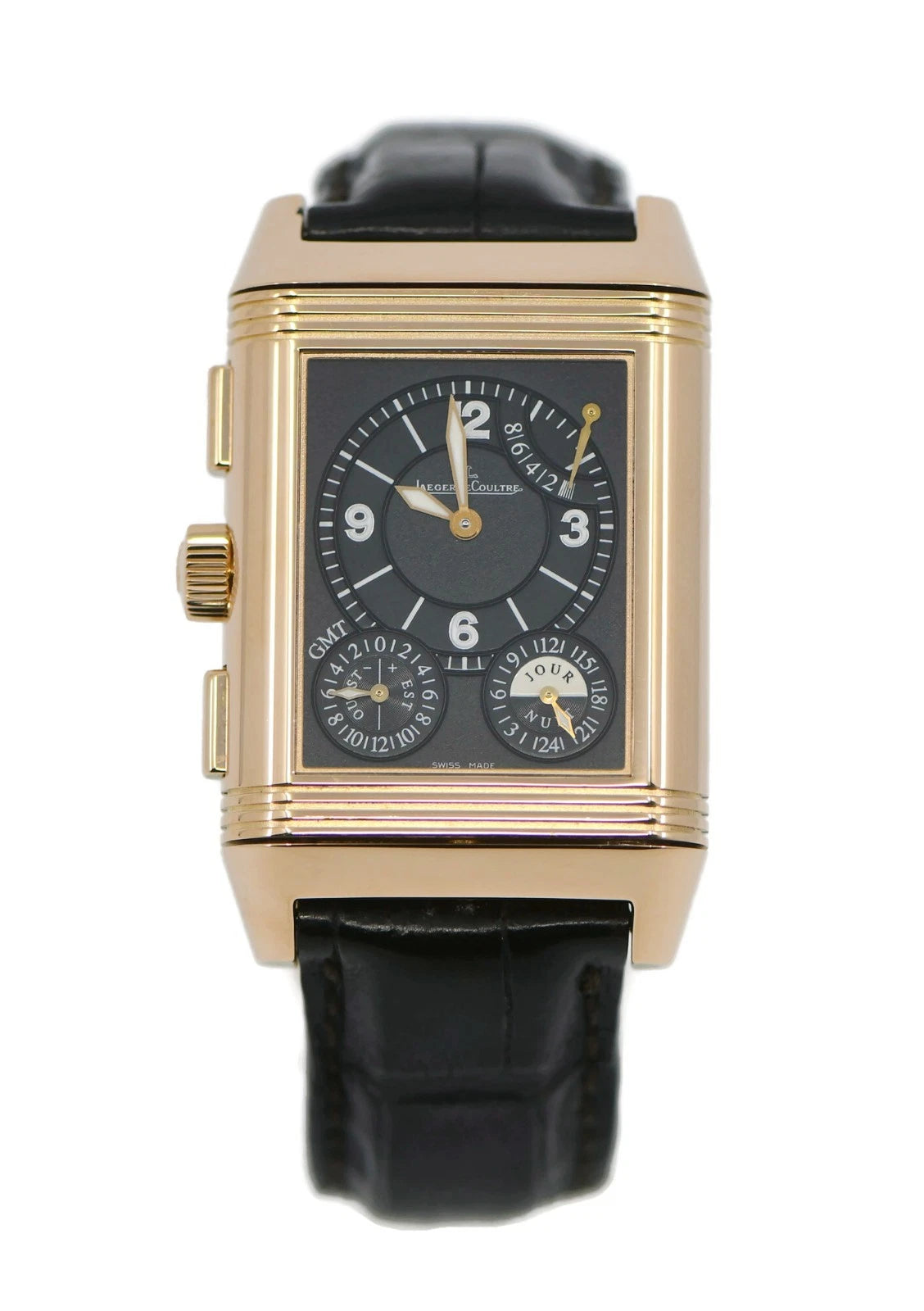 Jaeger LeCoultre Reverso GMT 18K Rose Gold Watch Q3022420