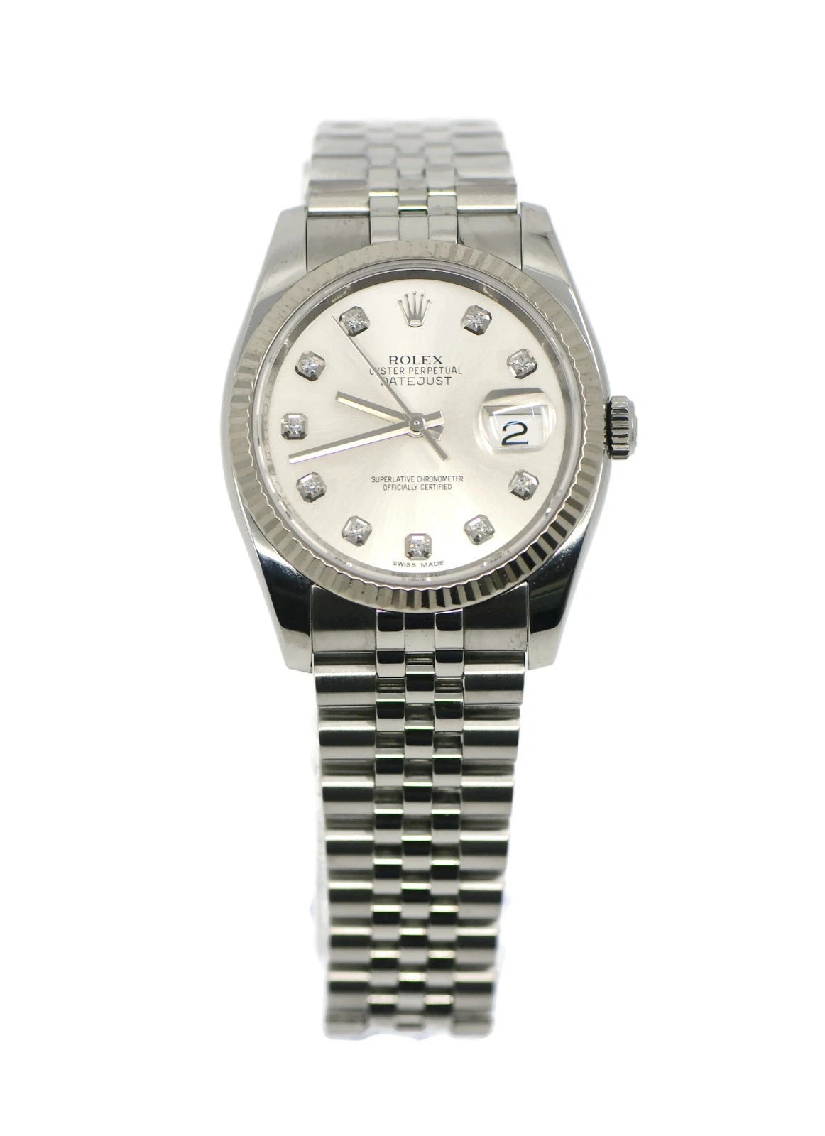 Rolex Datejust Diamond Stainless Steel Watch 116234