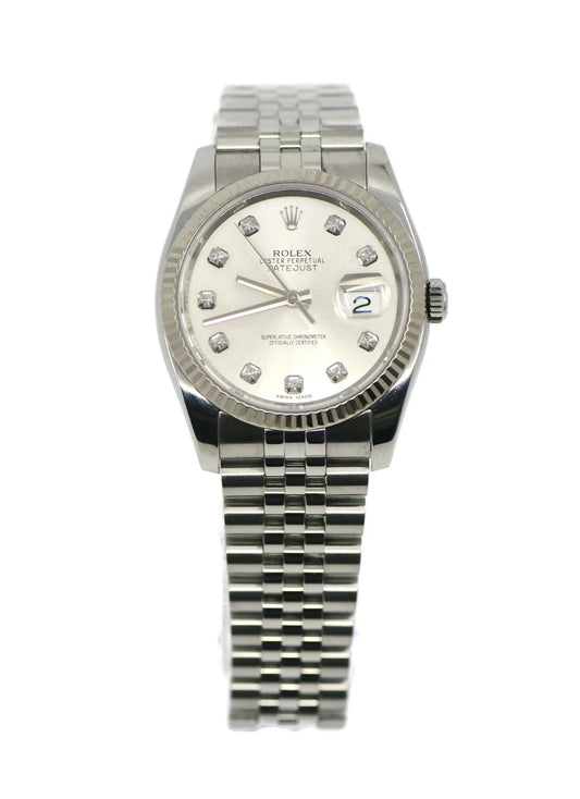 Rolex Datejust Diamond Stainless Steel Watch 116234