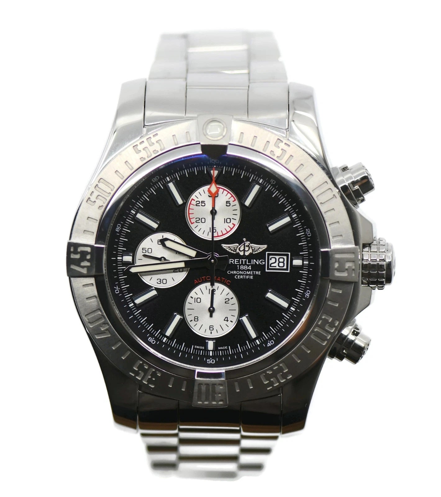 Breitling Super Avenger II Chronograph Stainless Steel Watch A13371